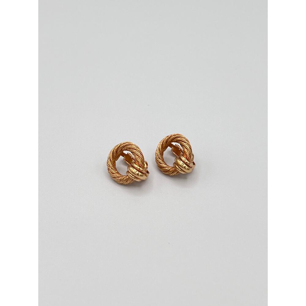 Vintage Christian Dior Twisted Dior Knocker Earrings